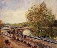Pissarro, Camille - The Pont Royal, Grey Weather, Afternoon
